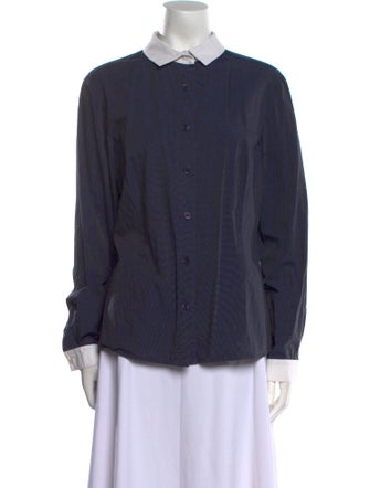 St. John Long Sleeve Button-Up Top