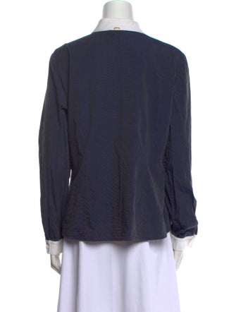 St. John Long Sleeve Button-Up Top