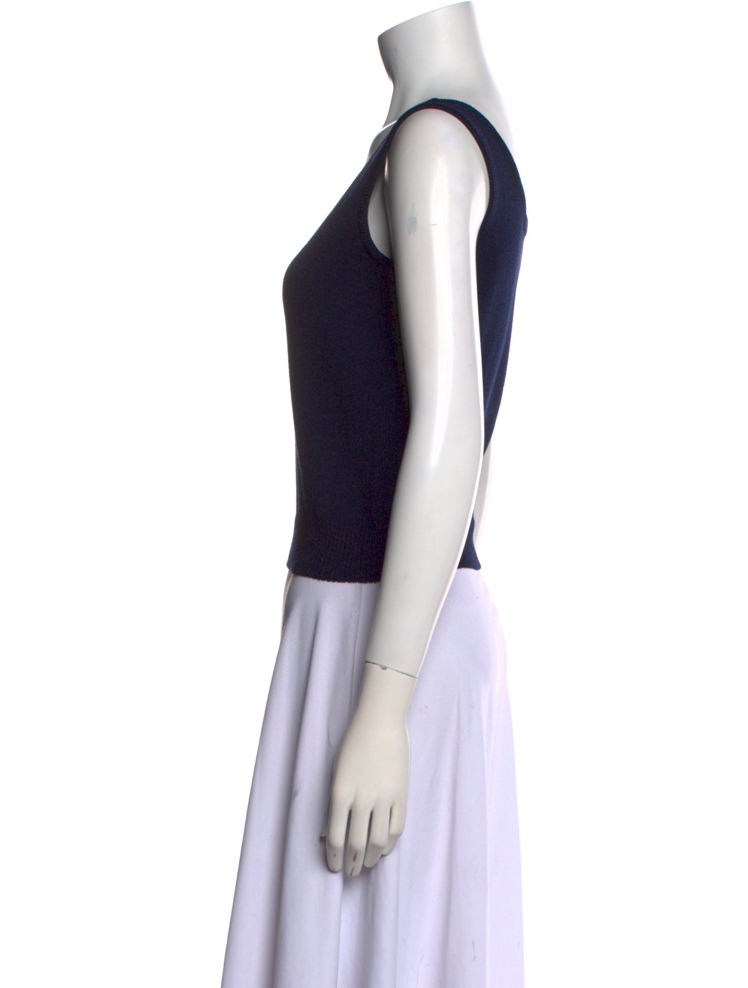 St. John Scoop Neck Sleeveless Top