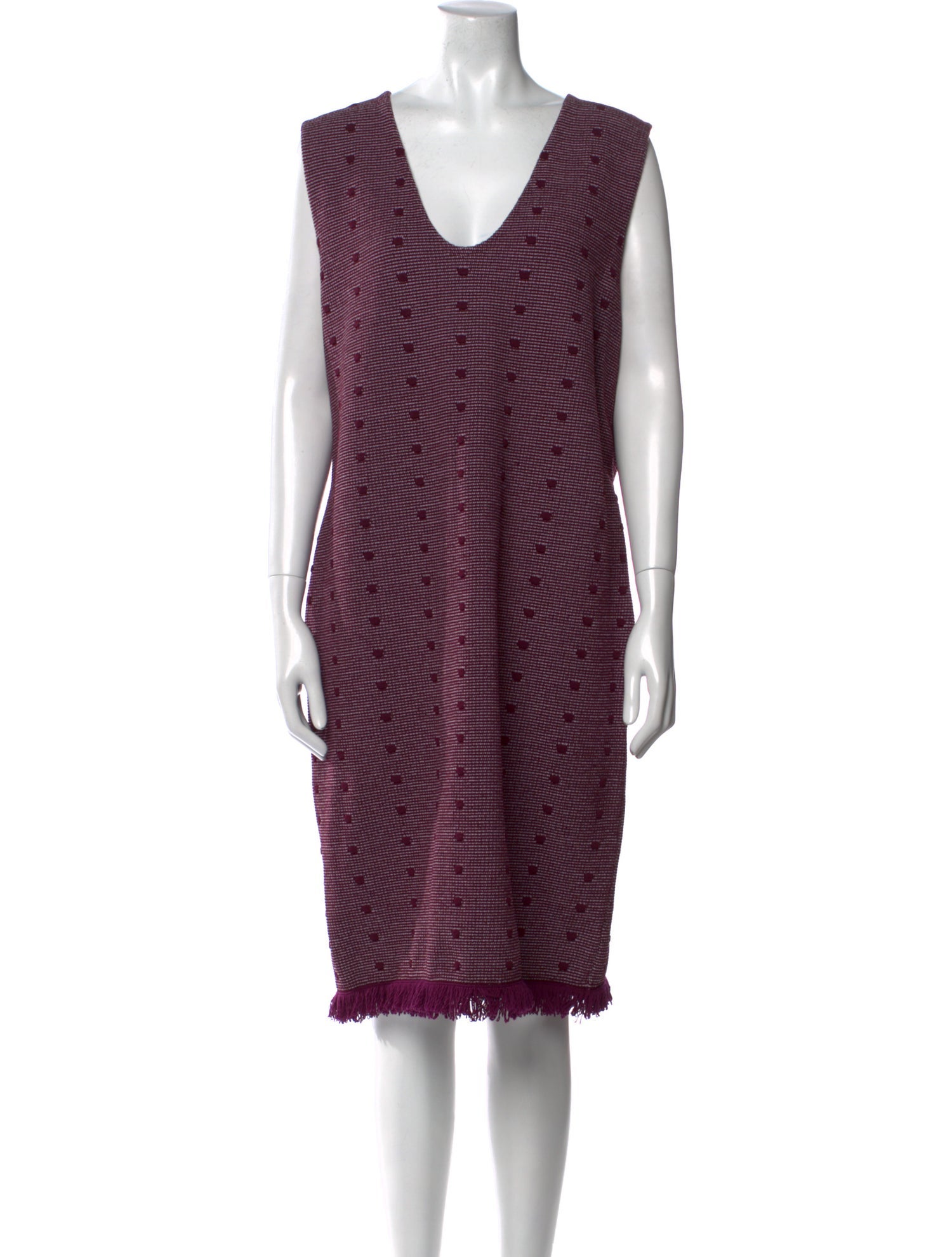 St. John Striped Knee-Length Dress