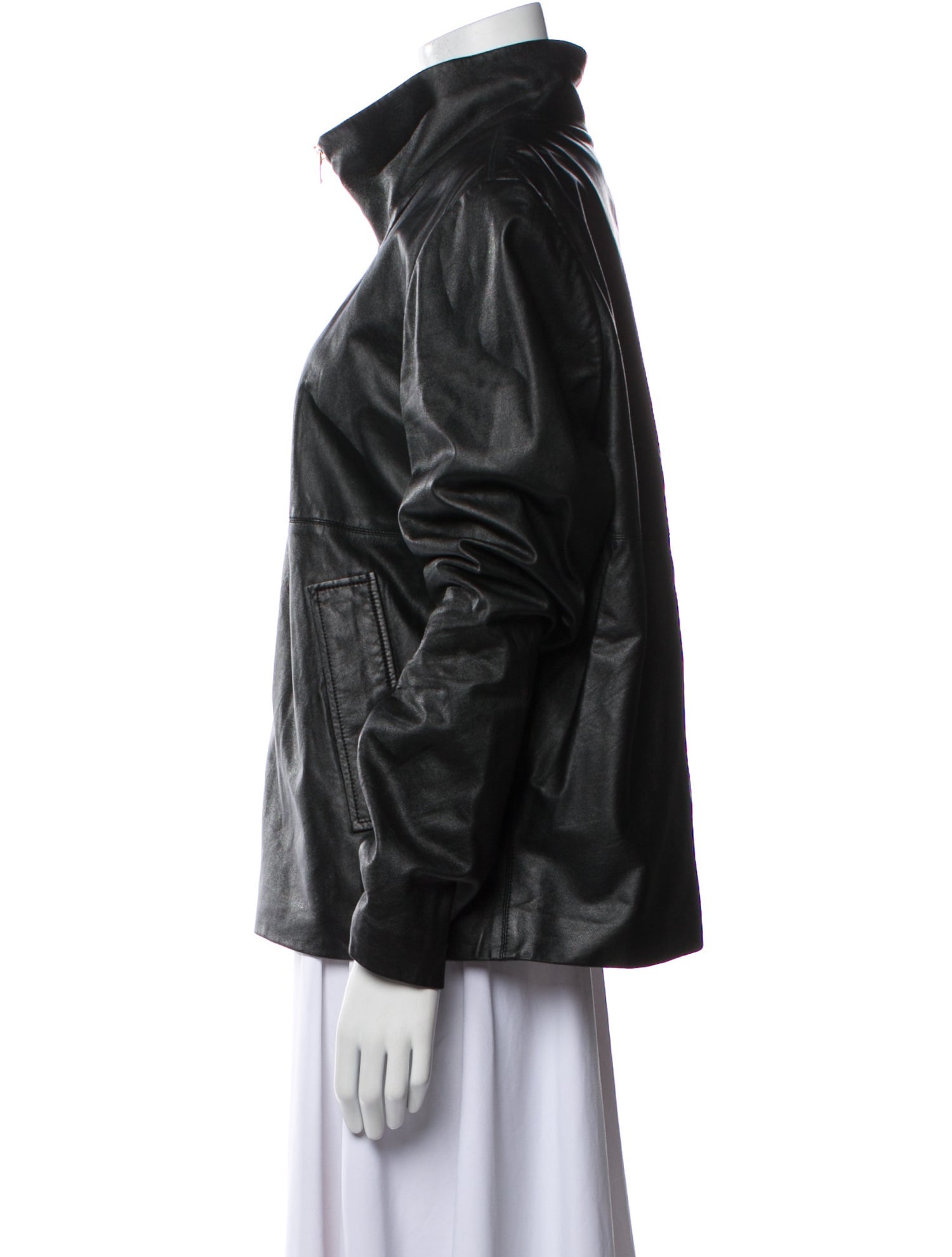 St. John Leather Utility Jacket