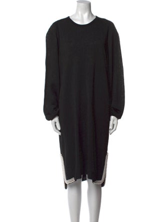 St. John Crew Neck Knee-Length Dress