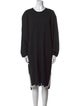 St. John Crew Neck Knee-Length Dress