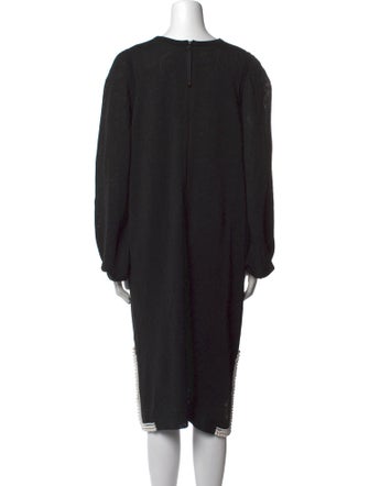 St. John Crew Neck Knee-Length Dress