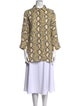 St. John Animal Print Mock Neck Tunic