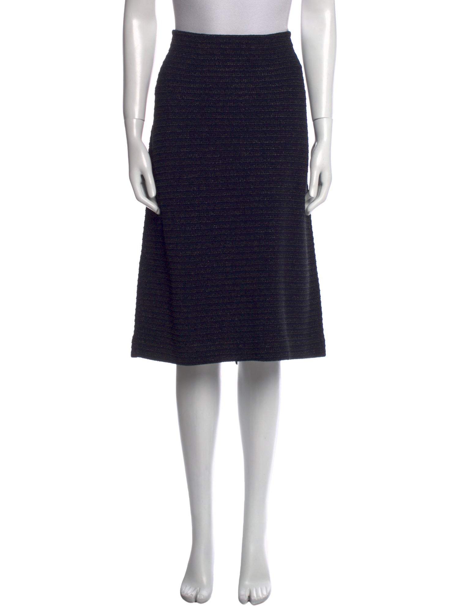 St. John Striped Knee-Length Skirt w/ Tags