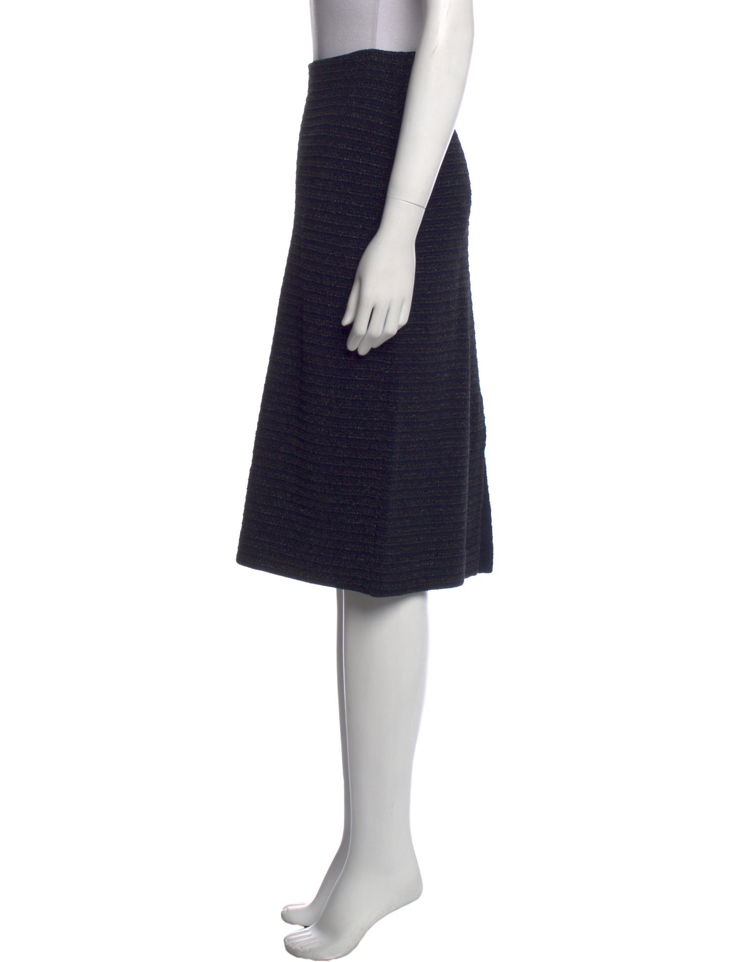 St. John Striped Knee-Length Skirt w/ Tags