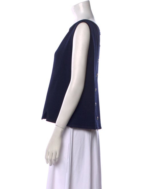 St. John Bateau Neckline Sleeveless Top