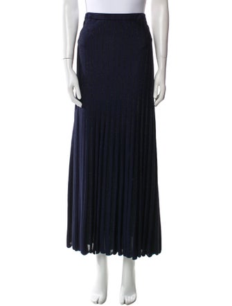 St. John Mesh Accents Midi Length Skirt