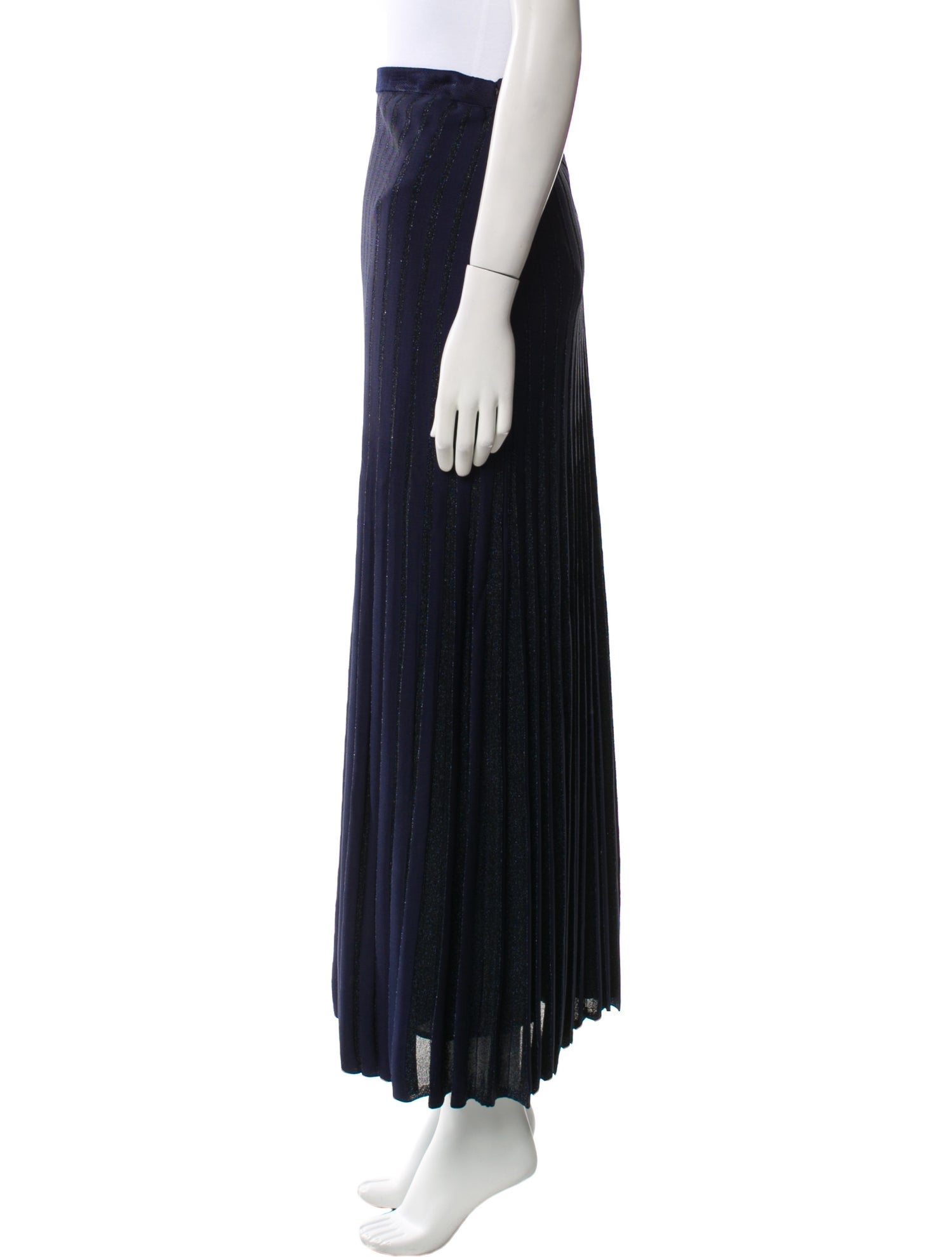 St. John Mesh Accents Midi Length Skirt