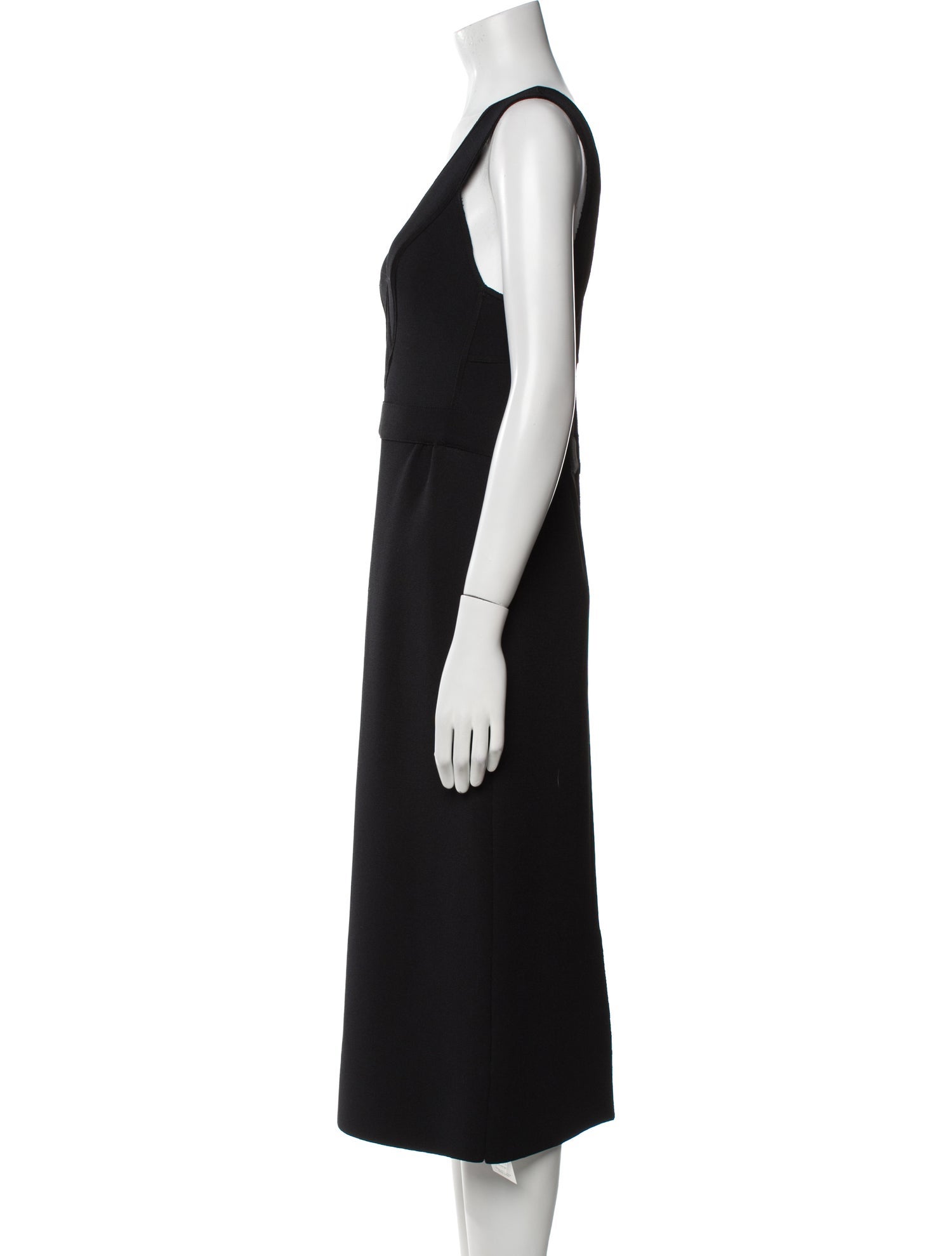 St. John V-Neck Midi Length Dress