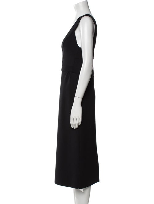 St. John V-Neck Midi Length Dress