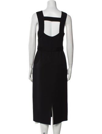 St. John V-Neck Midi Length Dress