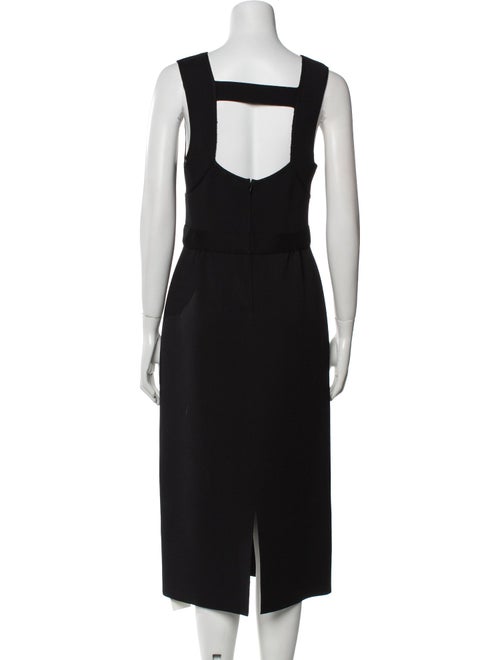 St. John V-Neck Midi Length Dress