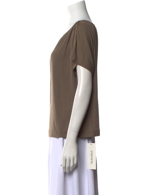 St. John Bateau Neckline Short Sleeve Blouse