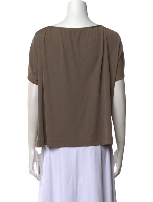 St. John Bateau Neckline Short Sleeve Blouse