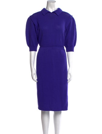 St. John Wool Midi Length Dress