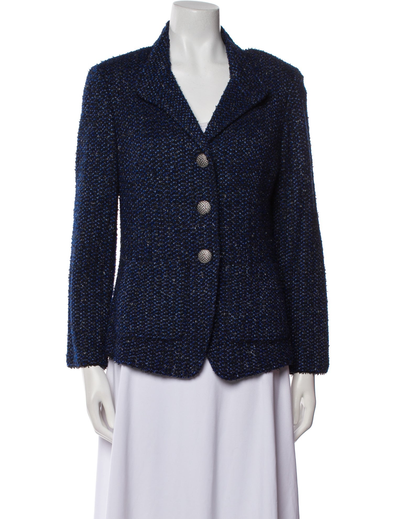 St. John Tweed Pattern Blazer