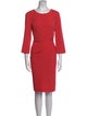 St. John Crew Neck Knee-Length Dress