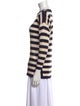 St. John Striped Bateau Neckline Sweatshirt