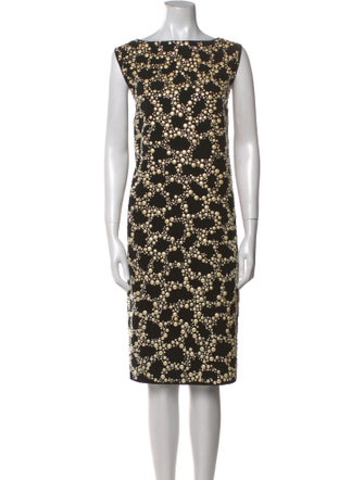 St. John Printed Knee-Length Dress