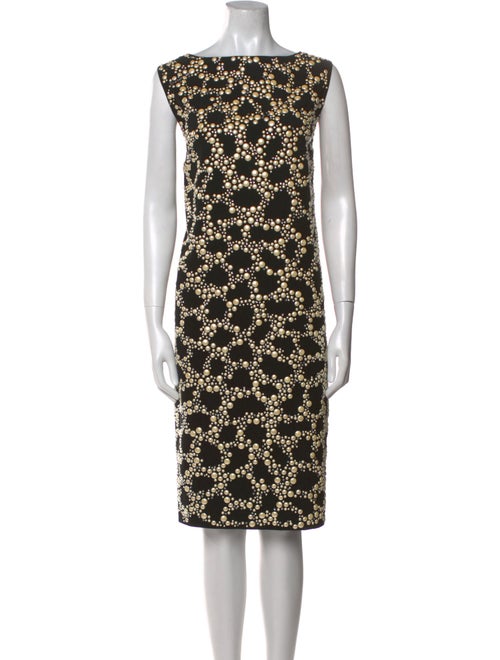 St. John Printed Knee-Length Dress