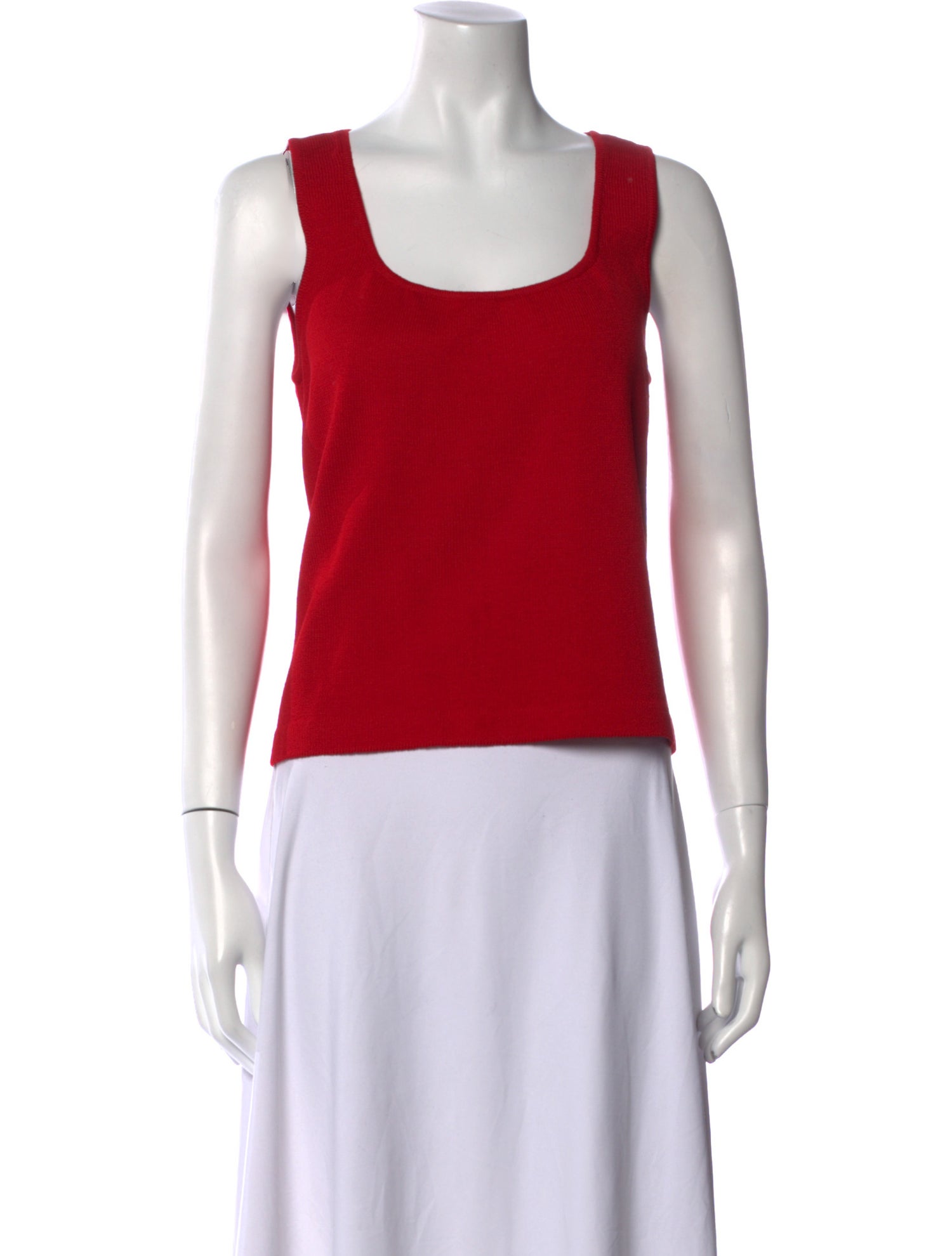 St. John Scoop Neck Sleeveless Top