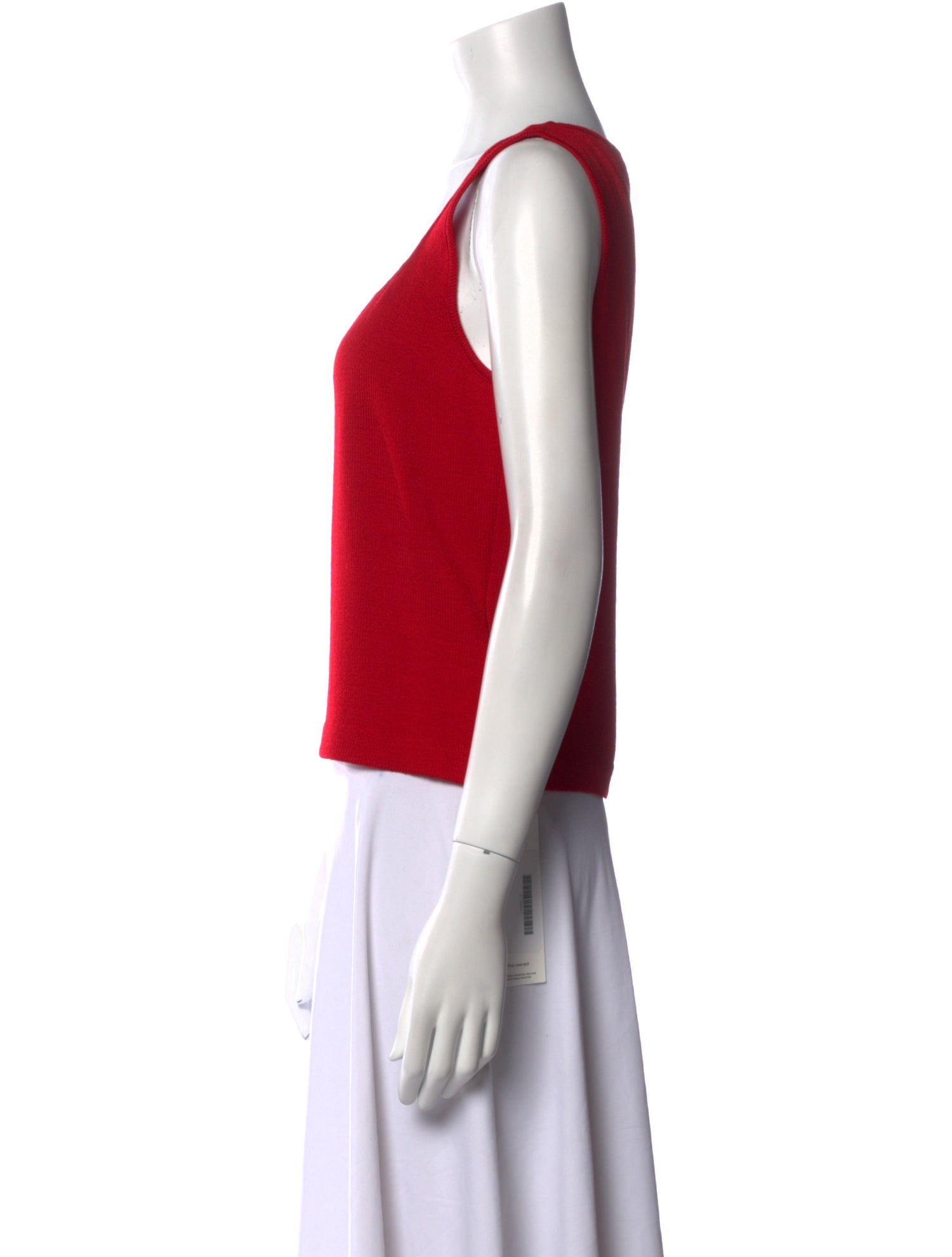 St. John Scoop Neck Sleeveless Top