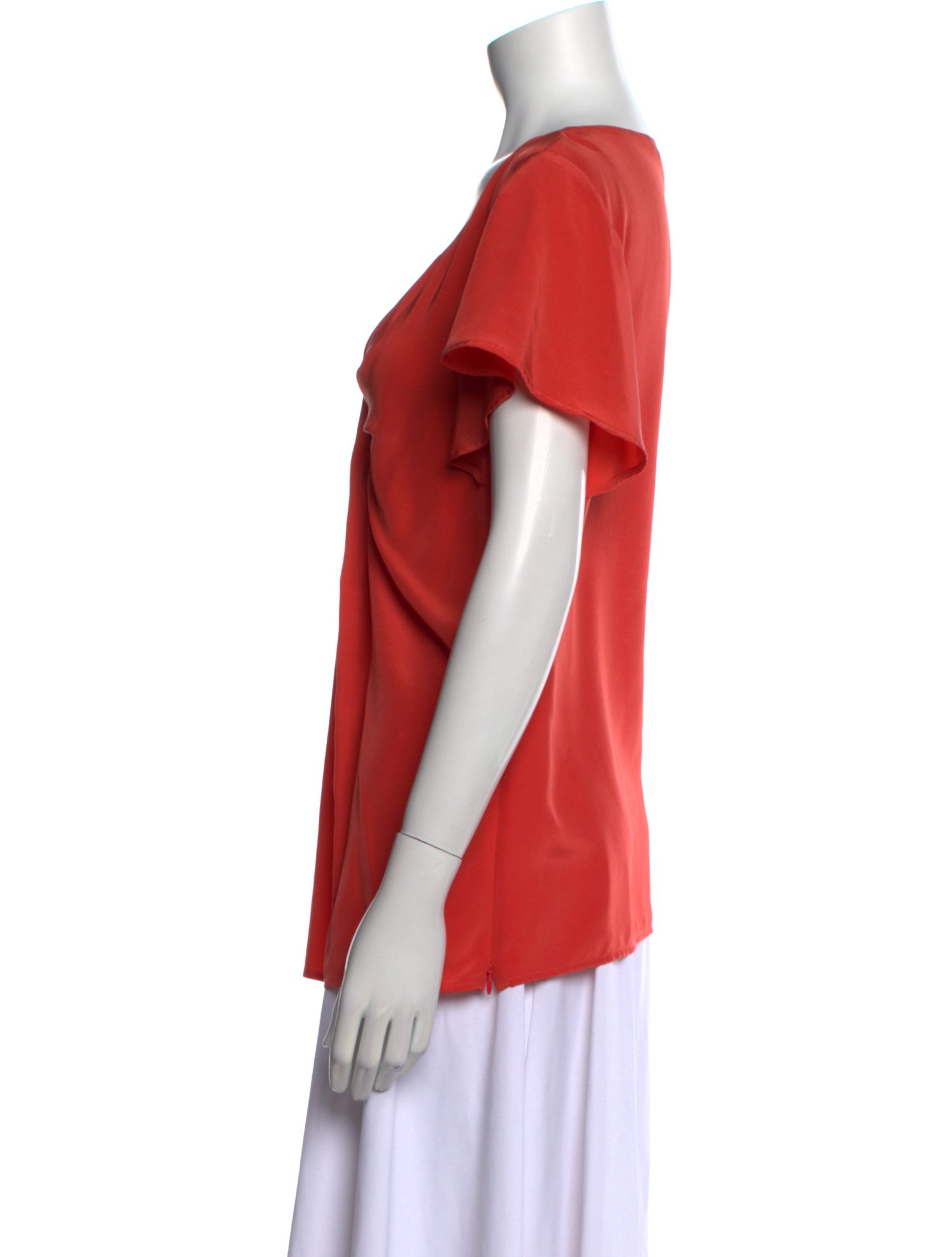 St. John Silk V-Neck Blouse