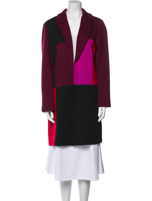 St. John Wool Colorblock Pattern Coat