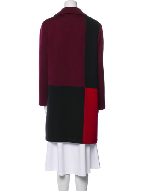 St. John Wool Colorblock Pattern Coat