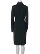 St. John Mock Neck Knee-Length Dress