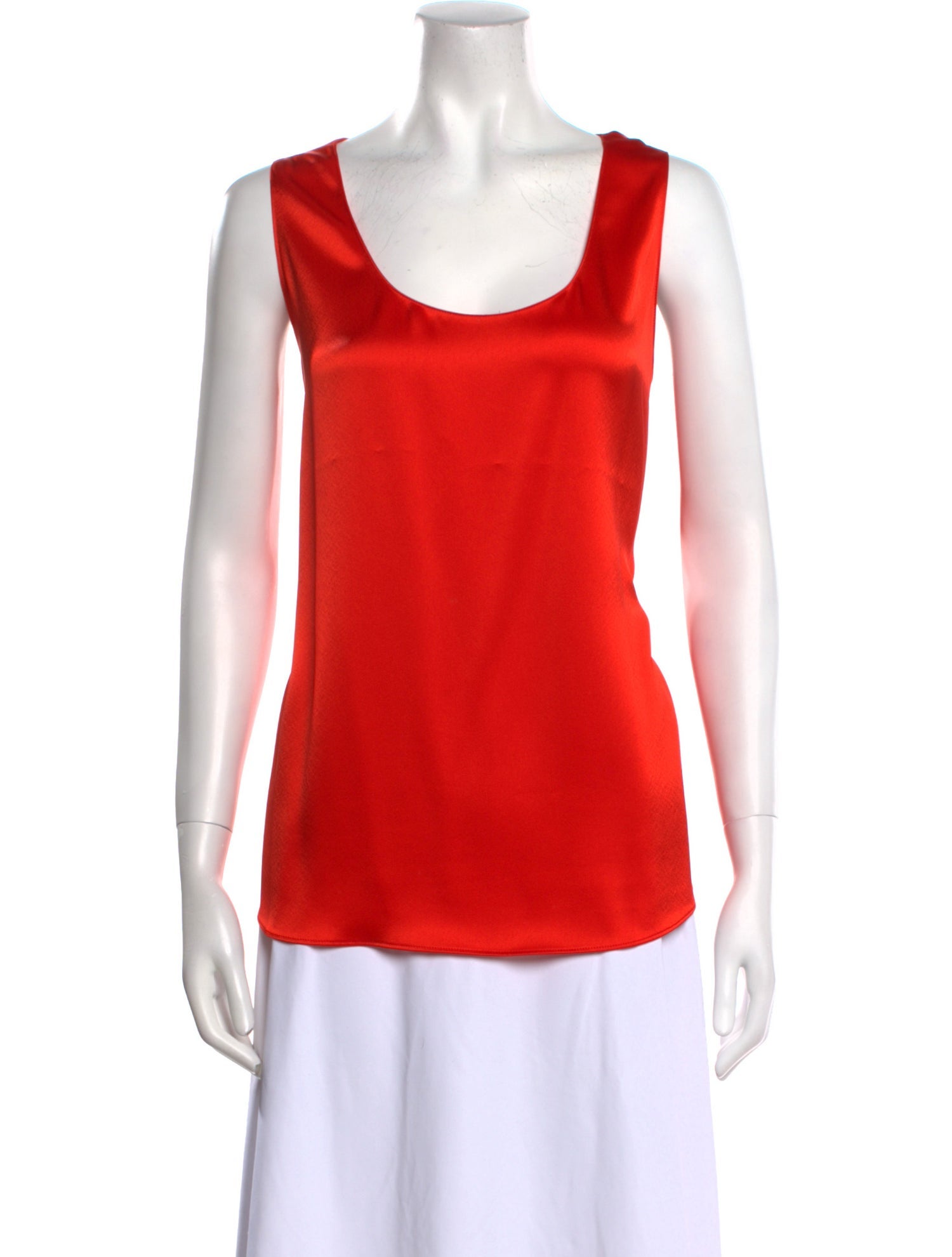St. John Scoop Neck Sleeveless Top