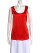 St. John Scoop Neck Sleeveless Top