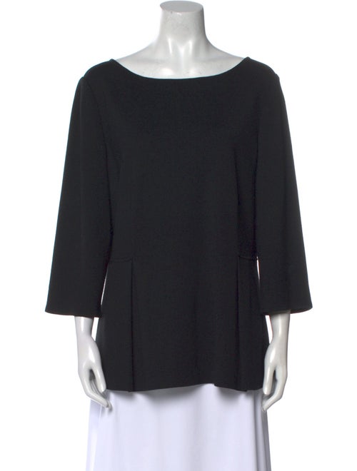 St. John Bateau Neckline Three-Quarter Sleeve Top