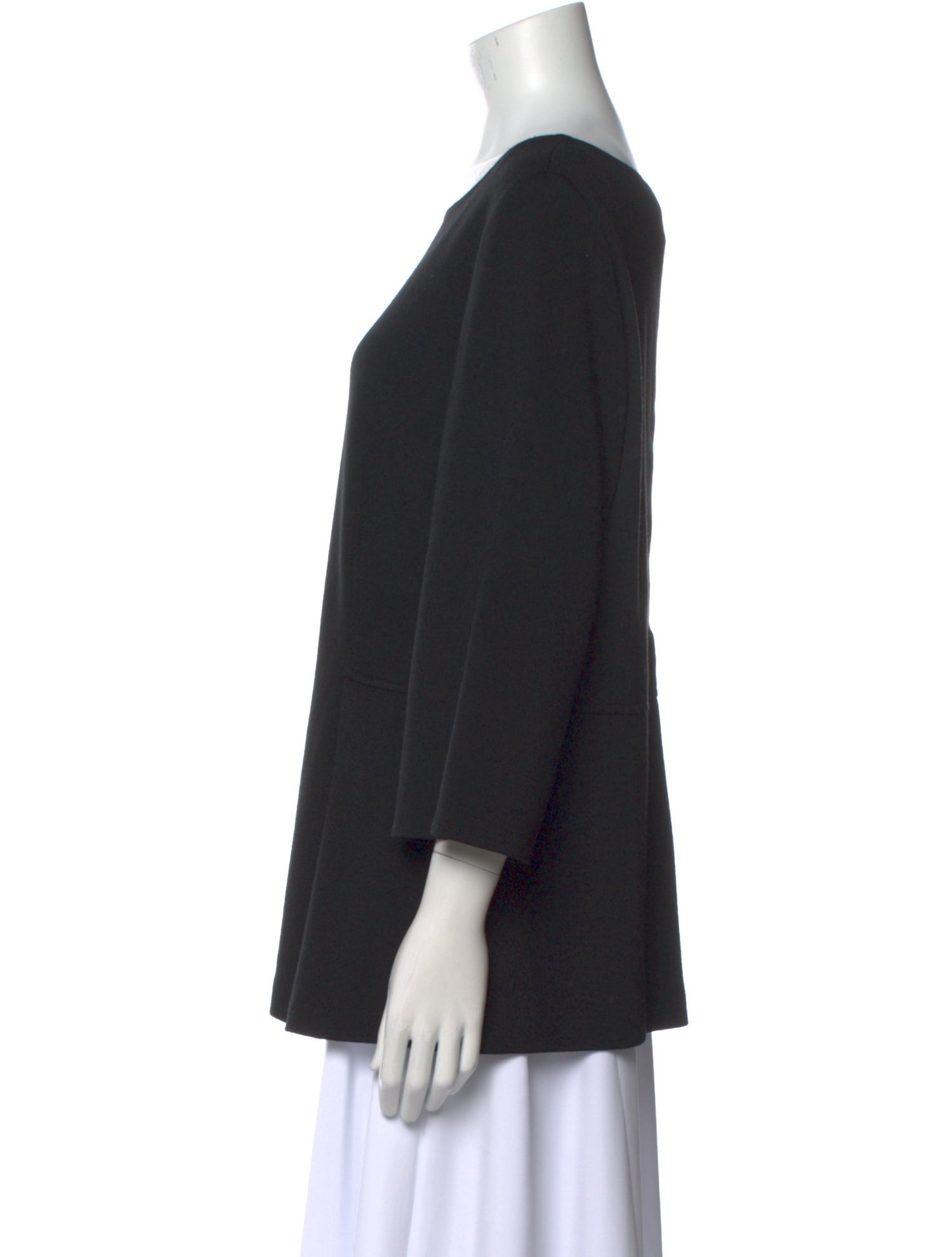 St. John Bateau Neckline Three-Quarter Sleeve Top