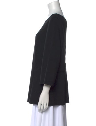 St. John Bateau Neckline Three-Quarter Sleeve Top