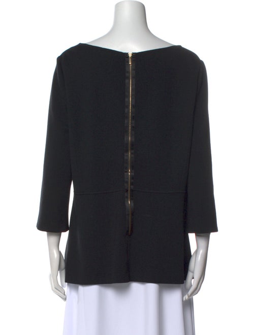 St. John Bateau Neckline Three-Quarter Sleeve Top