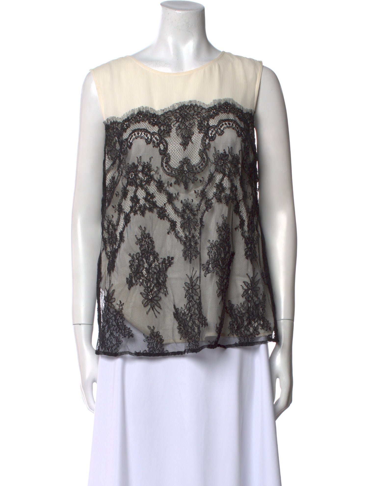 St. John Printed Bateau Neckline Top