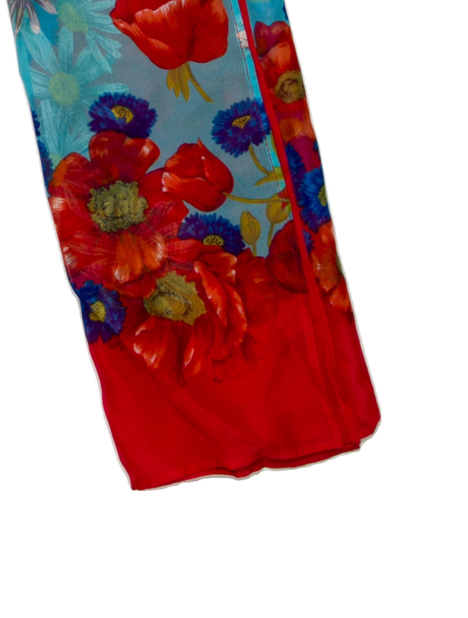 St. John Silk Floral Print Scarf