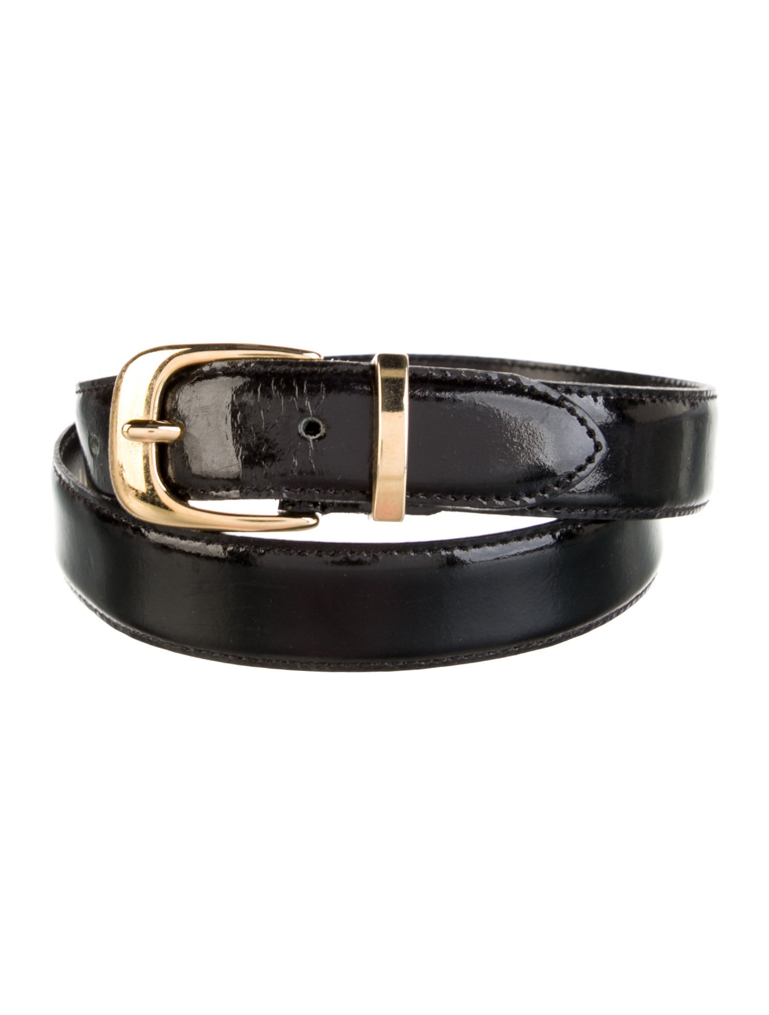St. John Skinny Patent Leather Belt