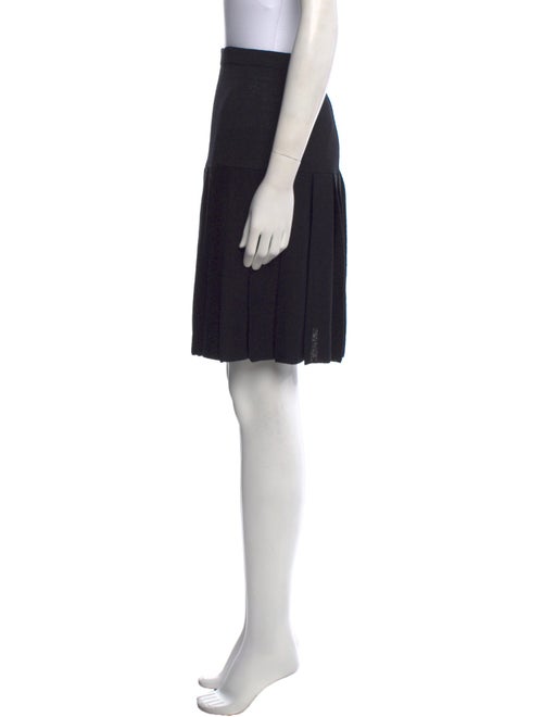 St. John Pleated Accents Knee-Length Skirt