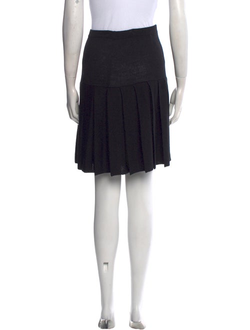 St. John Pleated Accents Knee-Length Skirt