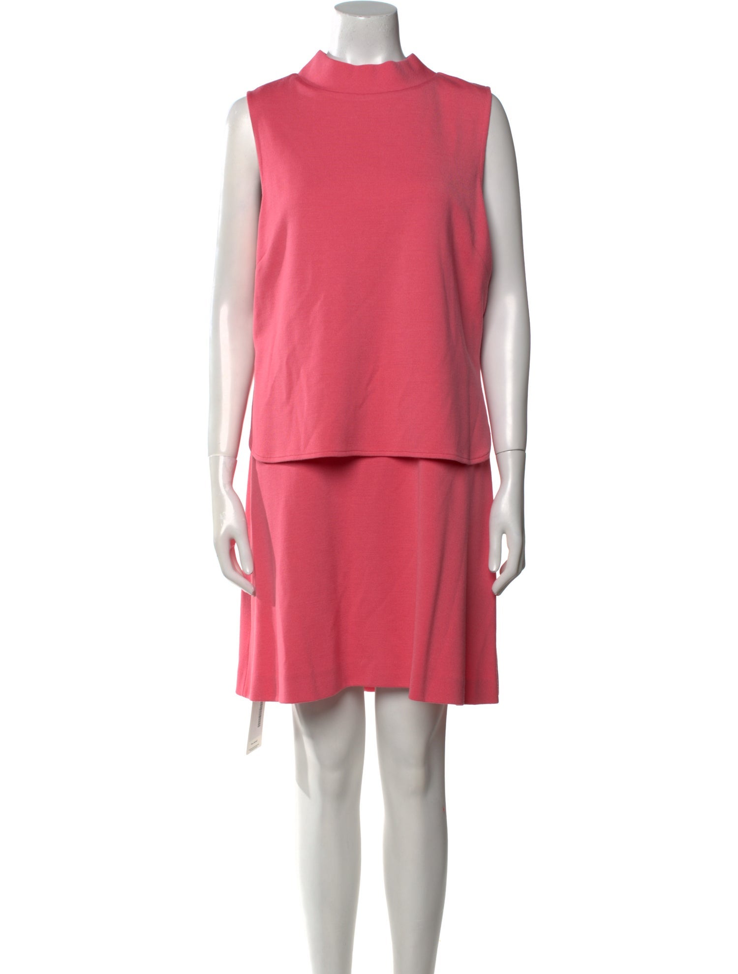 St. John Mock Neck Mini Dress