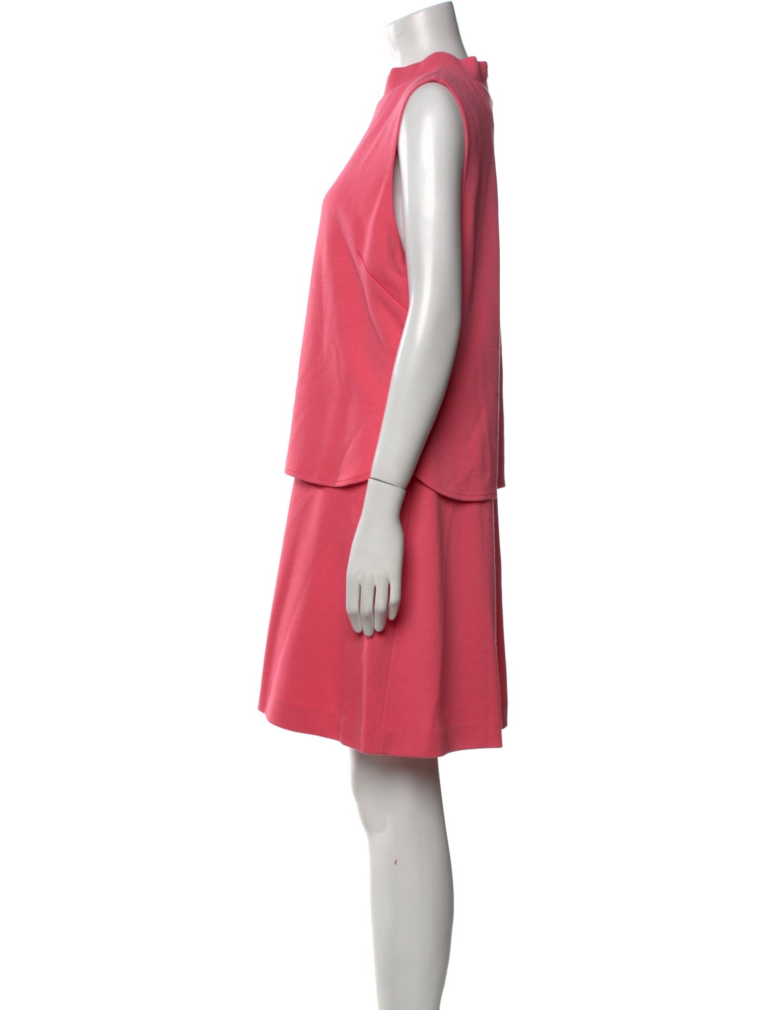 St. John Mock Neck Mini Dress