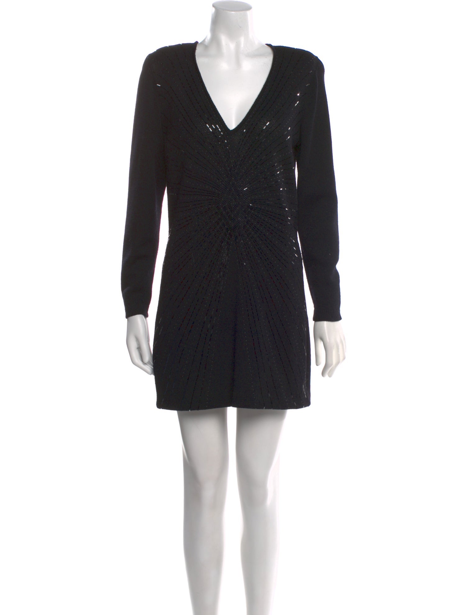 St. John V-Neck Mini Dress