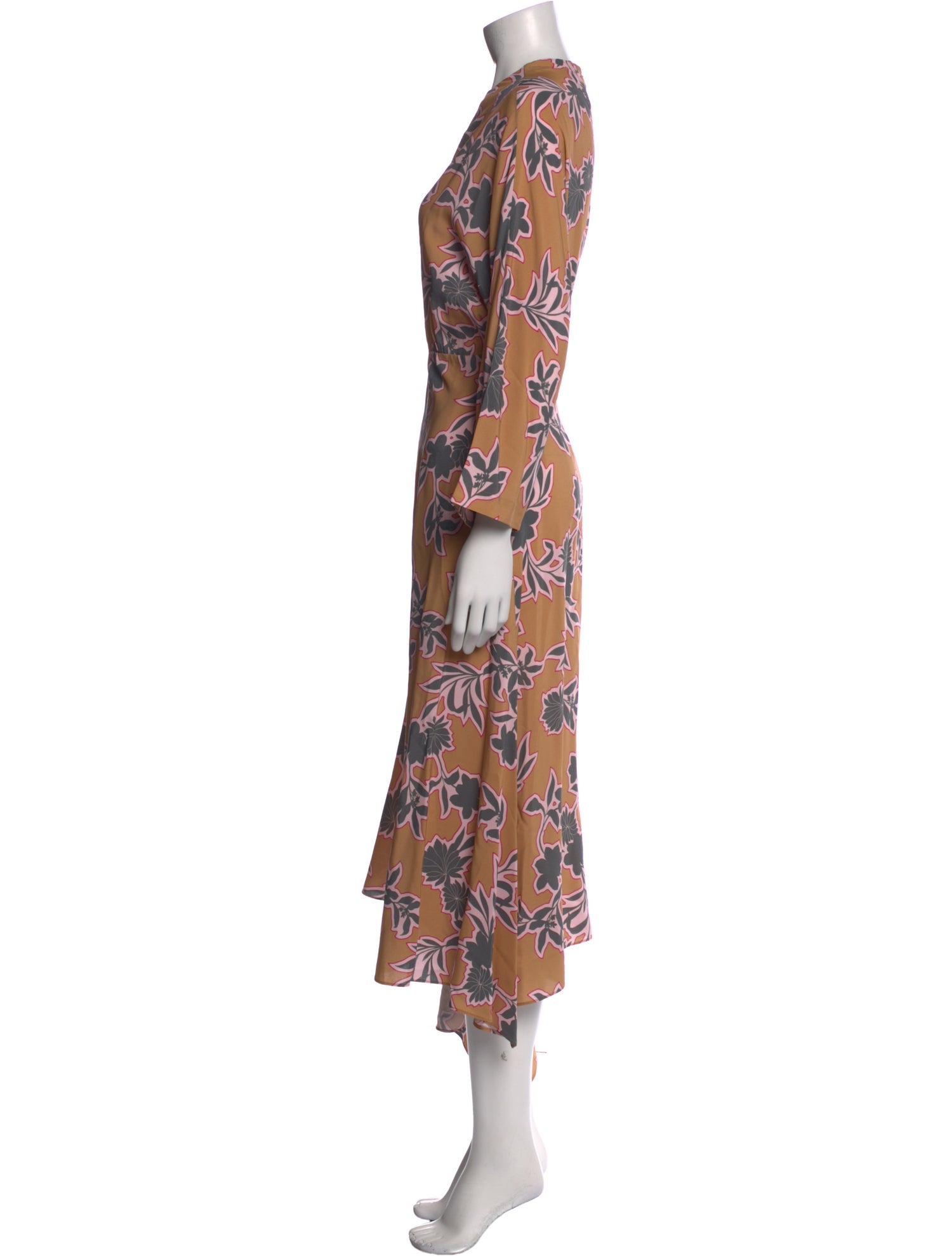 St. John Floral Print Long Dress