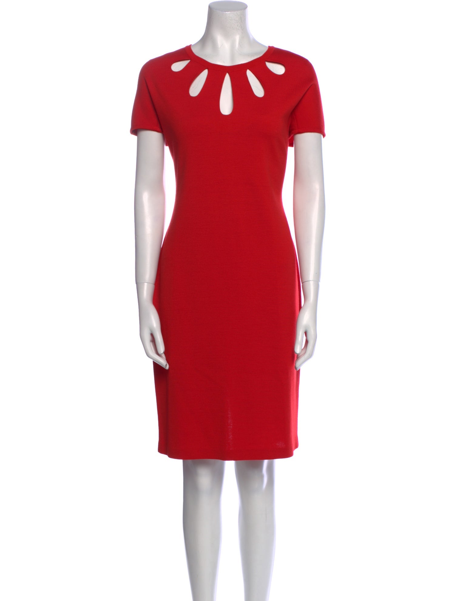 St. John Crew Neck Knee-Length Dress