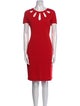 St. John Crew Neck Knee-Length Dress