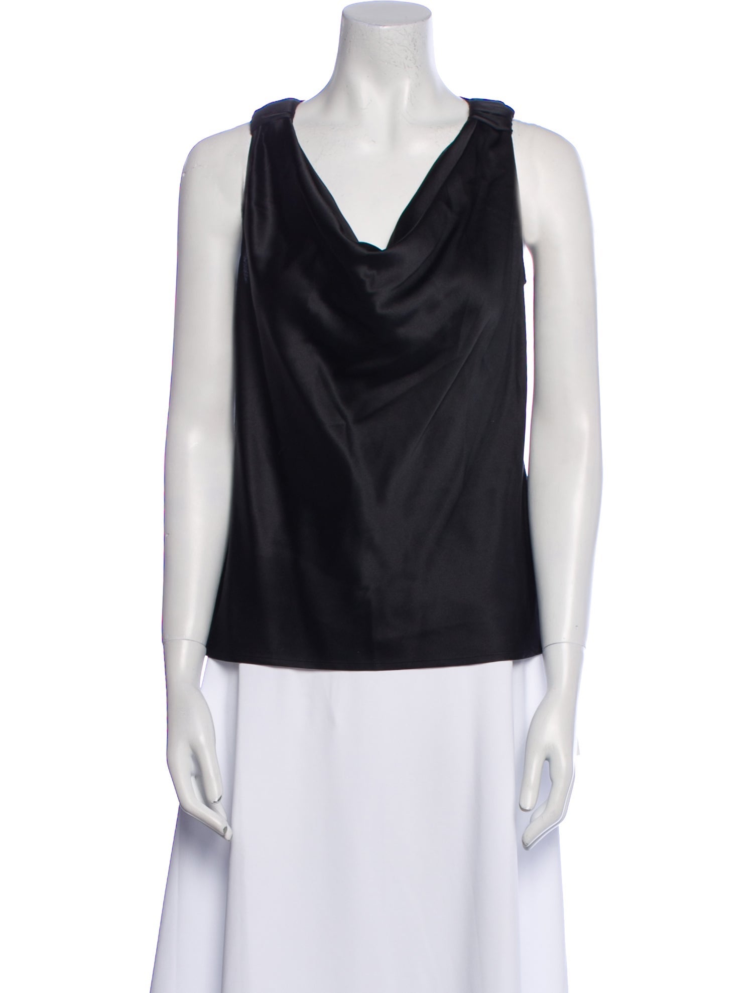 St. John Silk Cowl Neck Top